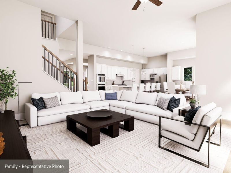 Furnished interior view inside a new home in The Woodlands Hills - Premier Collection, Willis (Image 12).