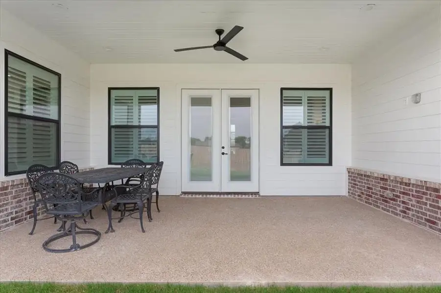 Exterior details and patio area of a home in , Woodway (Image 27). Exterior details and patio area of a home in , Woodway (Image 27).