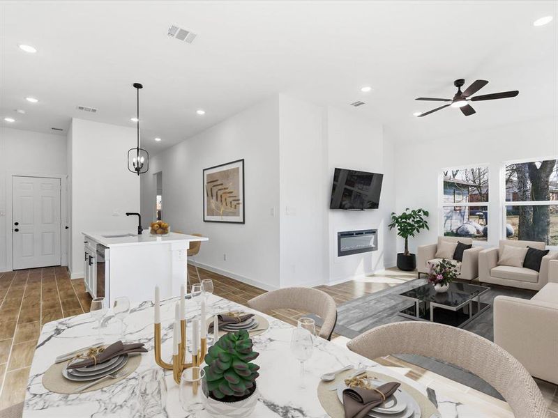 Furnished interior view inside a new home in , Kaufman (Image 10).