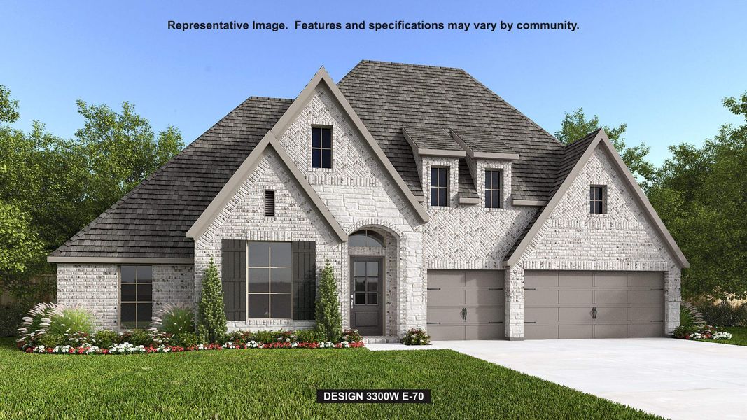 Front exterior of a new home in La Cima, San Marcos, TX, highlighting curb appeal (Image 1). Front exterior of a new home in La Cima, San Marcos, TX, highlighting curb appeal (Image 1).