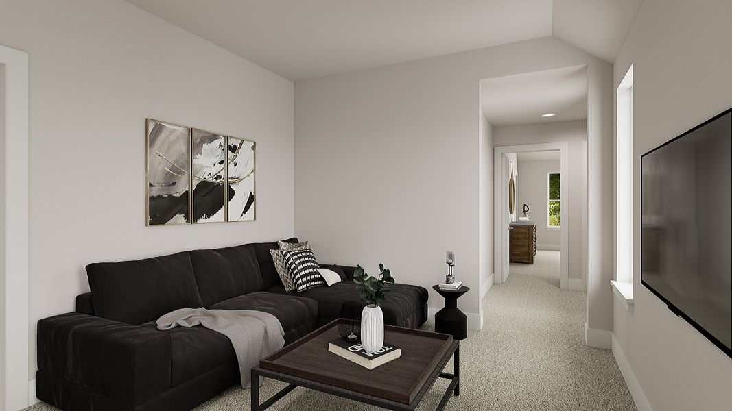 Furnished interior view inside a new home in Union Park, Little Elm (Image 6).