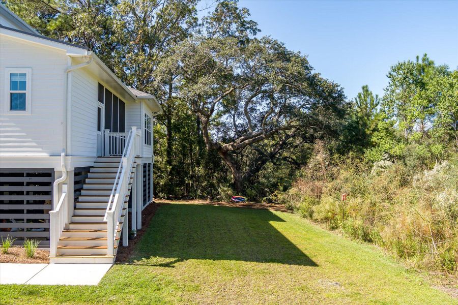 Exterior details and patio area of a home in , James Island (Image 31). Exterior details and patio area of a home in , James Island (Image 31).