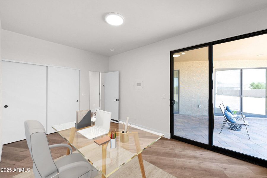 Bedroom #3 with Patio Entry