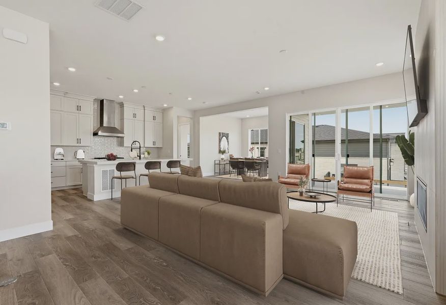 Homesite 7 Great Room, Kitchen + Dining - Virtually Staged - 4 of 18