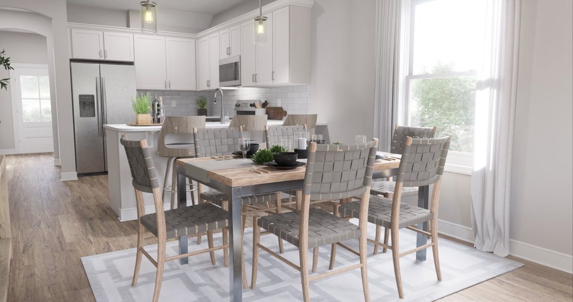 Virtually staged rendering - features may vary. Dining