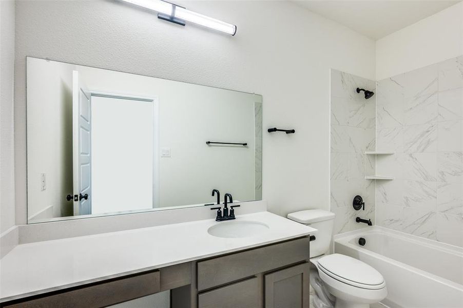 Furnished interior view inside a new home in Sierra Vista at Kelly Ranch, Aledo (Image 8). Furnished interior view inside a new home in Sierra Vista at Kelly Ranch, Aledo (Image 8).