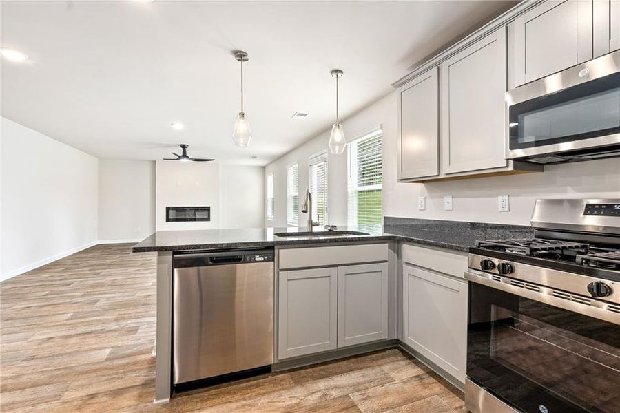 Furnished interior view inside a new home in Crossvine Village, LaGrange (Image 7). Furnished interior view inside a new home in Crossvine Village, LaGrange (Image 7).