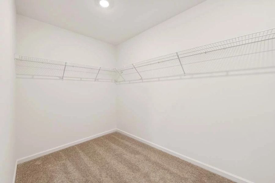 Sample Photo: Primary Bedroom Walk-In Closet Sample Photo: Primary Bedroom Walk-In Closet