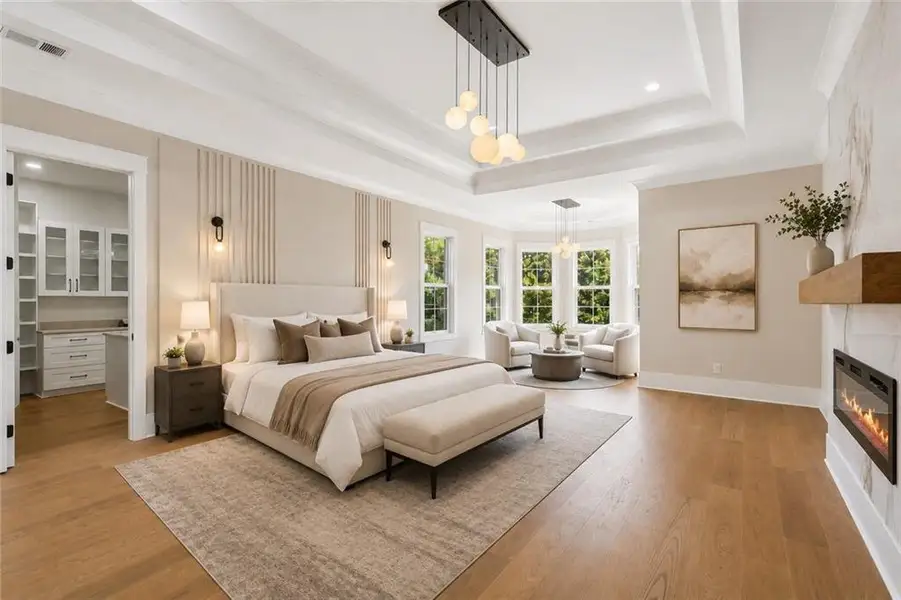 Furnished interior view inside a new home in , Buford (Image 11).