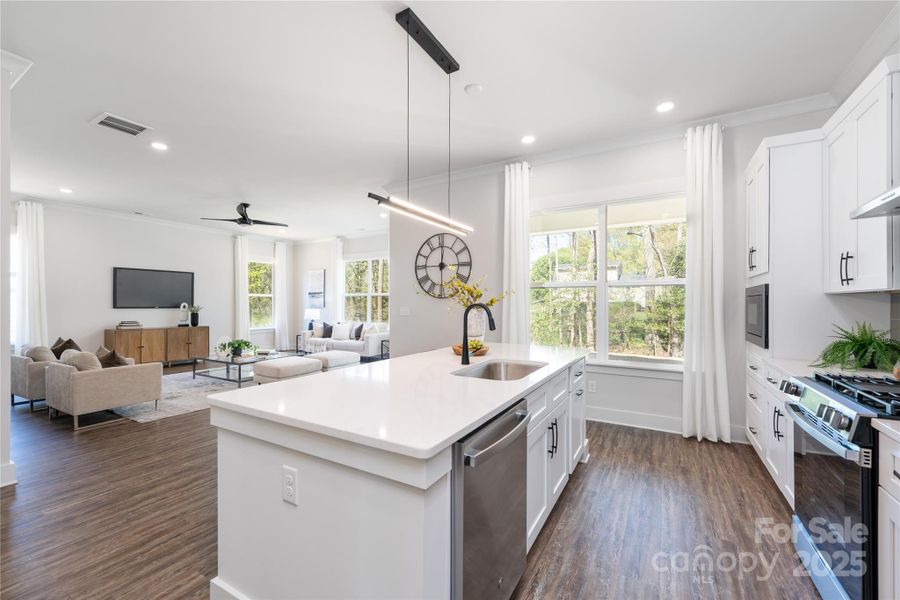 Furnished interior view inside a new home in , Hickory (Image 16).