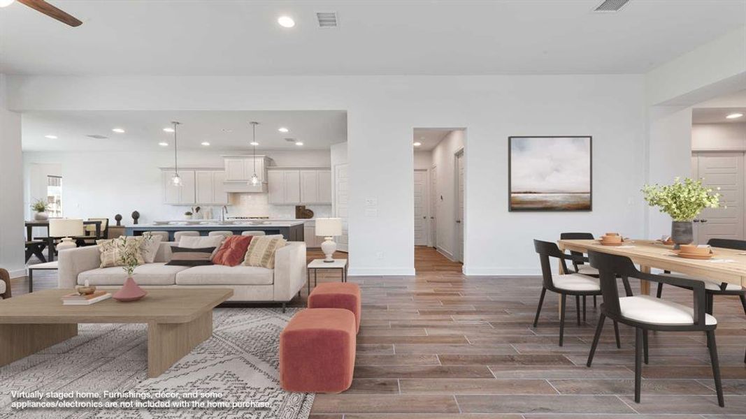 Furnished interior view inside a new home in Reunion 60'/70', Rhome (Image 8). Furnished interior view inside a new home in Reunion 60'/70', Rhome (Image 8).