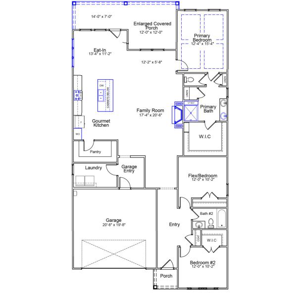 2D floor plan layout of this home in Ridgecrest at Midway, Anderson, SC (Image 1). 2D floor plan layout of this home in Ridgecrest at Midway, Anderson, SC (Image 1).