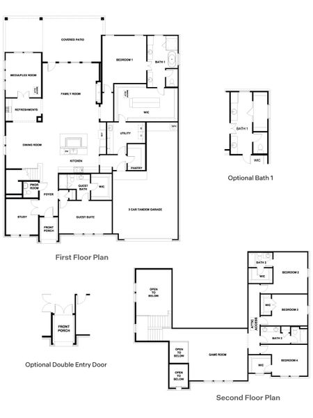 2D floor plan layout for the The Fulton by D.R. Horton in Sola Vista at West Cypress Hills, Briarcliff, TX (Image 3).
