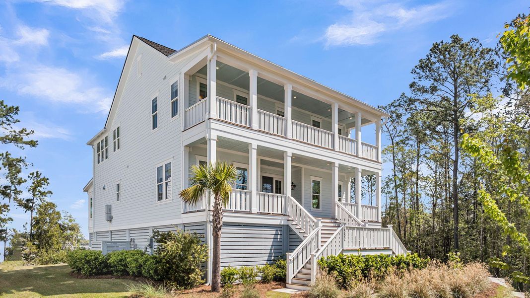 Exterior details and patio area of a home in Carolina Park: Riverside, Mount Pleasant (Image 38).