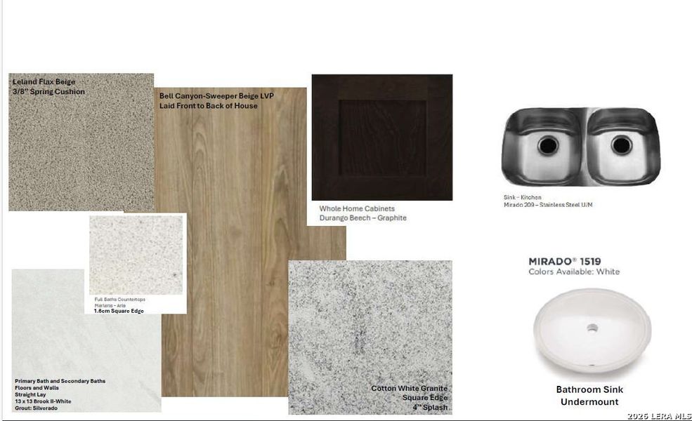 Sample of building materials used in homes in Summerlin, San Antonio (Image 4).