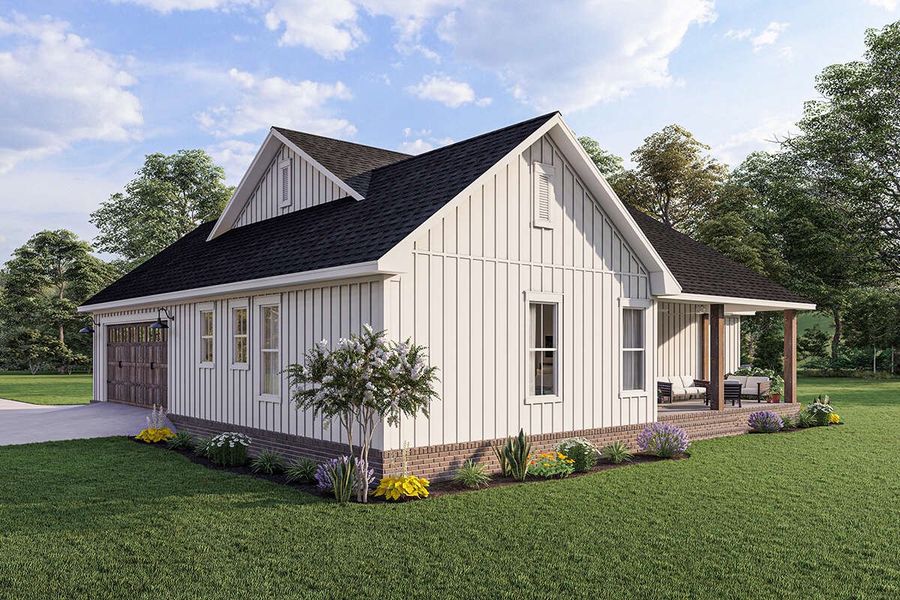 Representative exterior photo of a completed home built from the Clover by Zeal Home Builders in Parallel Pastures, Poolville, TX (Image 20). Representative exterior photo of a completed home built from the Clover by Zeal Home Builders in Parallel Pastures, Poolville, TX (Image 20).