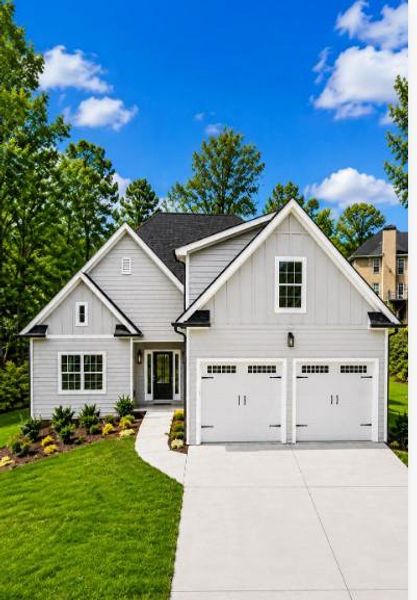 Front exterior of a new home in , Douglasville, GA, highlighting curb appeal (Image 2). Front exterior of a new home in , Douglasville, GA, highlighting curb appeal (Image 2).