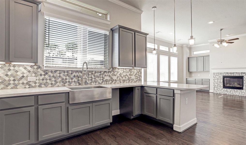 Furnished interior view inside a new home in Waterstone on Lake Conroe, Montgomery (Image 6). Furnished interior view inside a new home in Waterstone on Lake Conroe, Montgomery (Image 6).