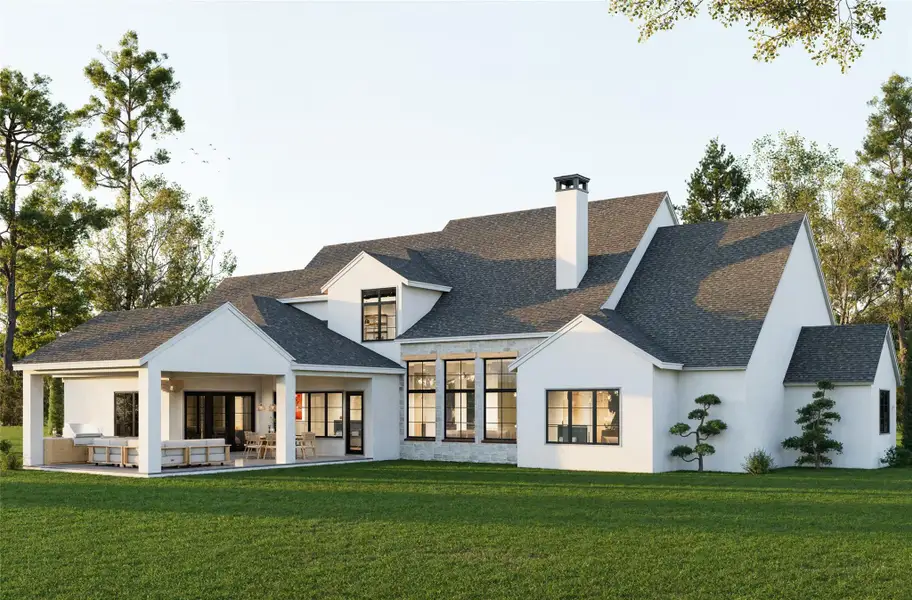 Rendering of the home currently under construction at 6905 Hollyleaf Ct.