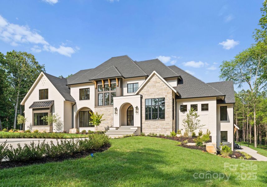 Front exterior of a new home in , Davidson, NC, highlighting curb appeal (Image 2). Front exterior of a new home in , Davidson, NC, highlighting curb appeal (Image 2).