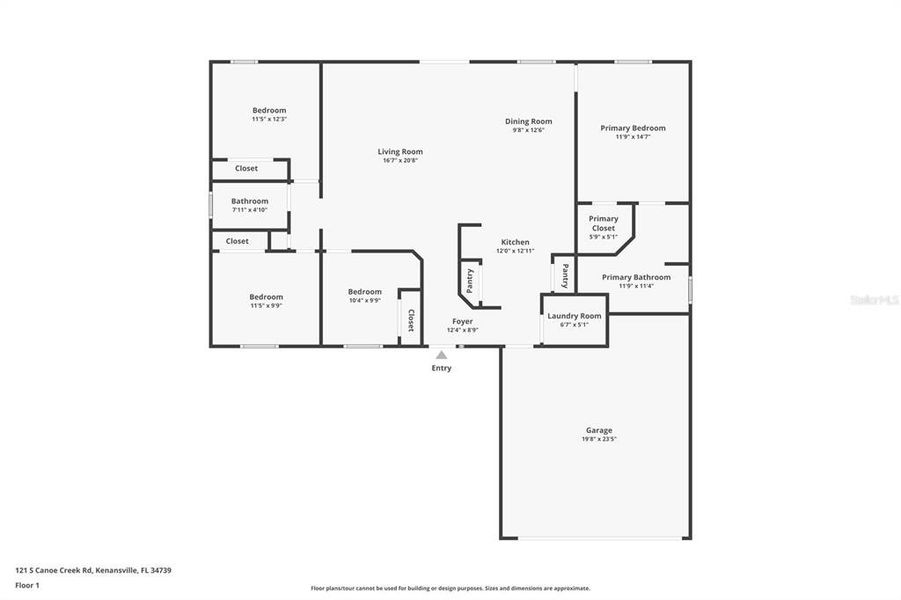 2D floor plan layout of this home in , Yeehaw Junction, FL (Image 5).