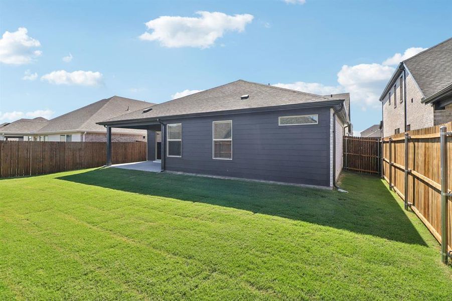 Exterior details and patio area of a home in Southridge - Signature Series, McKinney (Image 4). Exterior details and patio area of a home in Southridge - Signature Series, McKinney (Image 4).