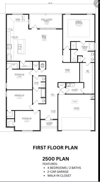 2D floor plan layout of this home in Bayou Bend Estates, Dickinson, TX (Image 3). 2D floor plan layout of this home in Bayou Bend Estates, Dickinson, TX (Image 3).