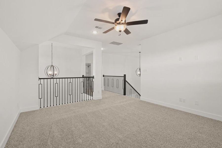 Representative unfurnished interior of a home built from the Pendleton by Chesmar Homes in Jordan Ranch 55's, Fulshear (Image 13). Representative unfurnished interior of a home built from the Pendleton by Chesmar Homes in Jordan Ranch 55's, Fulshear (Image 13).