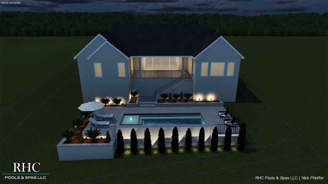 Exterior rendering of this home design in , Austin, TX (Image 5).