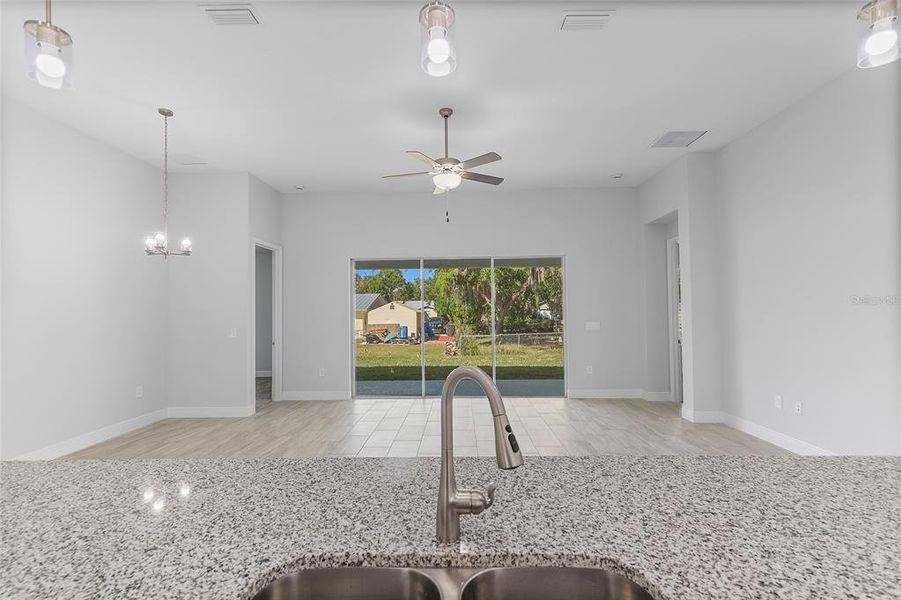 triple sliders to covered Patio