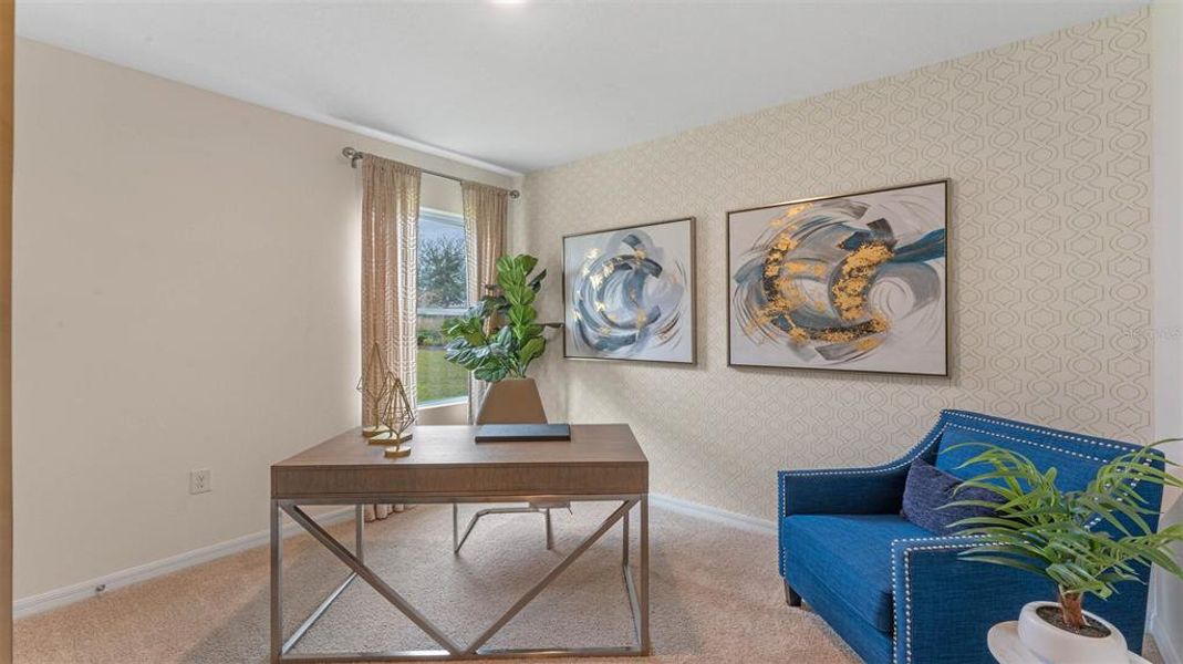 Furnished interior view inside a new home in Harmony West, St. Cloud (Image 9).