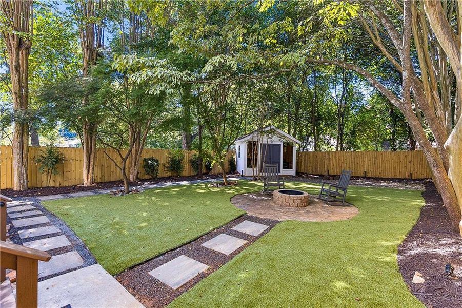 Exterior details and patio area of a home in , Atlanta (Image 3).