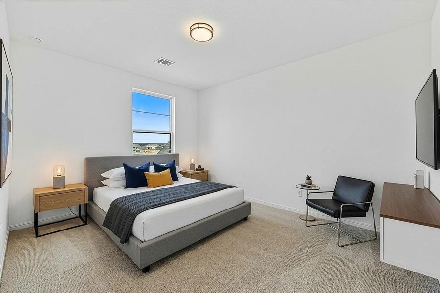 Furnished interior view inside a new home in Lariat - 70', Liberty Hill (Image 14).