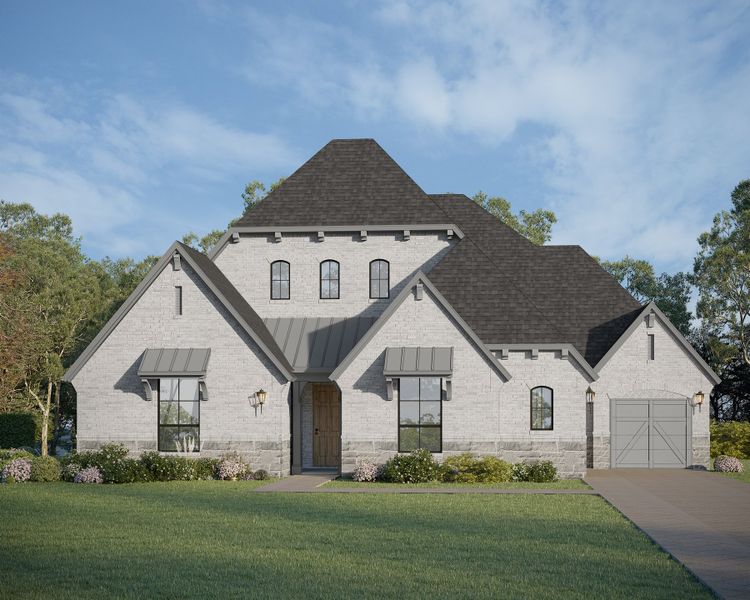 Plan 826 Elevation C w/ Stone