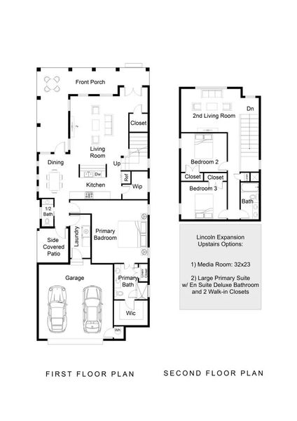 2D floor plan layout for the The Lincoln by Greentech Homes LLC in Heritage Walk, Chattanooga, TN (Image 5).