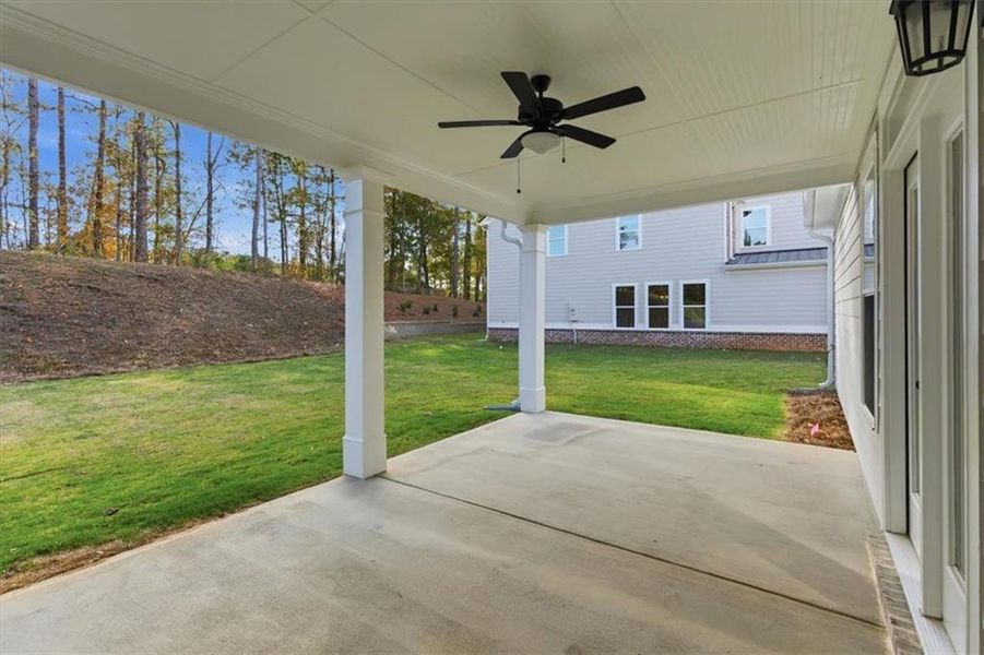 Exterior details and patio area of a home in Ford Landing, Acworth (Image 32).