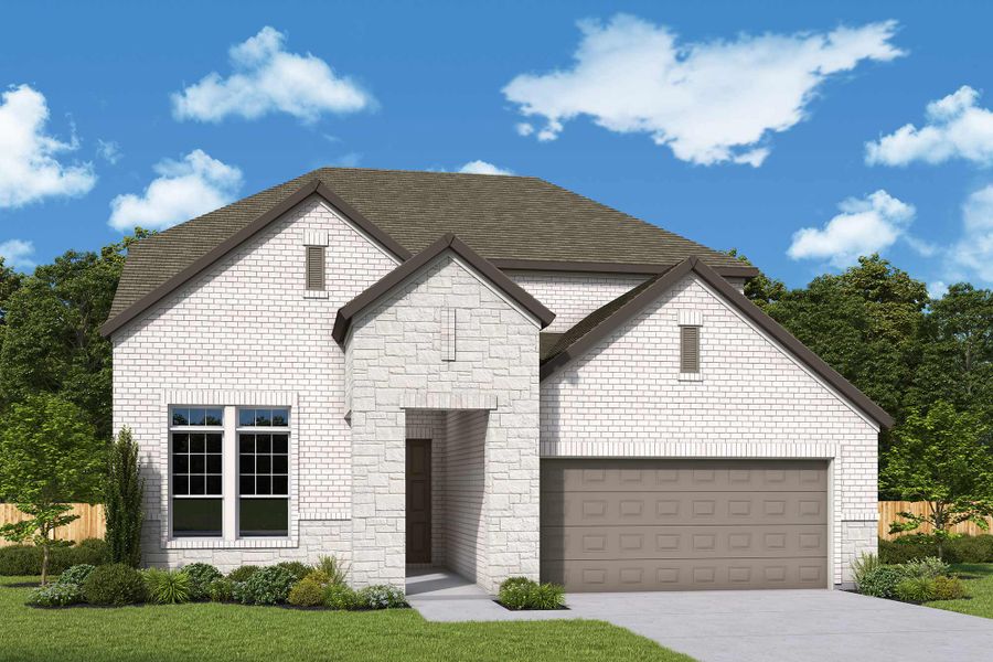 Representative exterior photo of a completed home built from the The Lavender by David Weekley Homes in Ridgeline, McKinney, TX (Image 2). Representative exterior photo of a completed home built from the The Lavender by David Weekley Homes in Ridgeline, McKinney, TX (Image 2).
