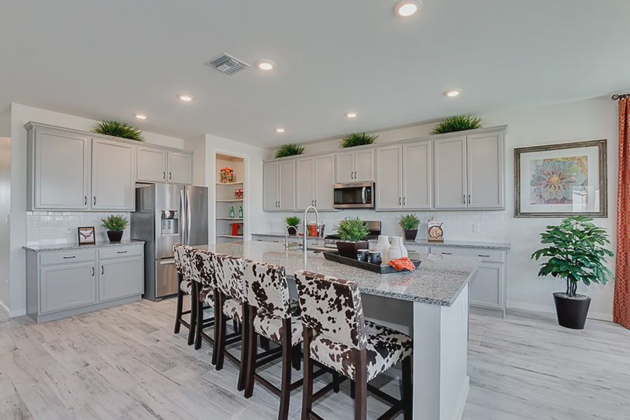 Representative furnished interior of a home built from the 203 by Elliott Homes in Las Barrancas, Yuma (Image 8).