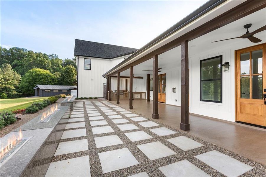 Exterior details and patio area of a home in , Canton (Image 3).
