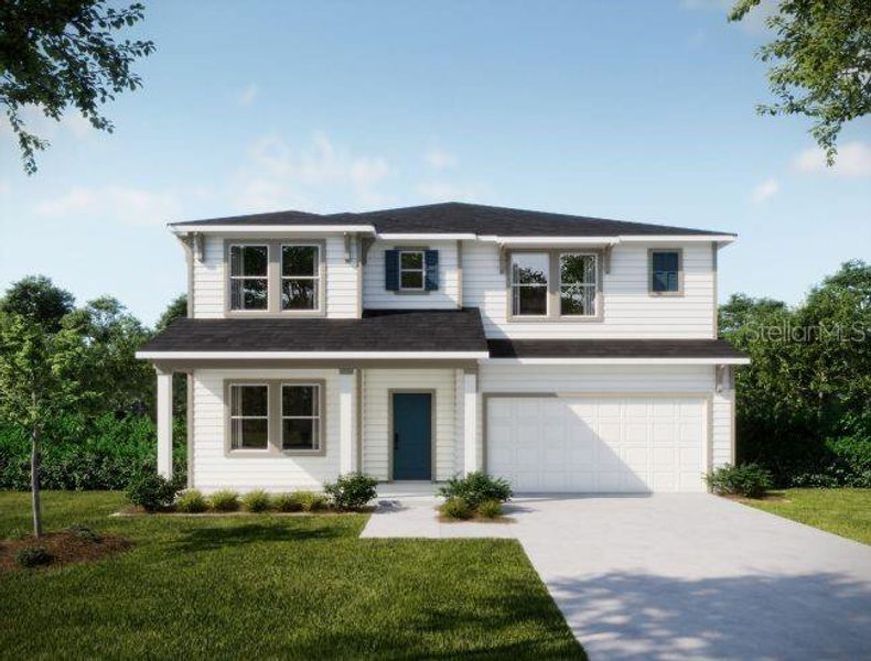 Front exterior of a new home in Oakhaven Walk, Gainesville, FL, highlighting curb appeal (Image 1). Front exterior of a new home in Oakhaven Walk, Gainesville, FL, highlighting curb appeal (Image 1).