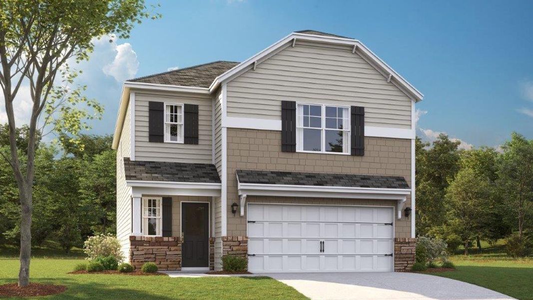 Representative exterior photo of a completed home built from the Darwin by D.R. Horton in Millstone Village, Morristown, TN (Image 22).