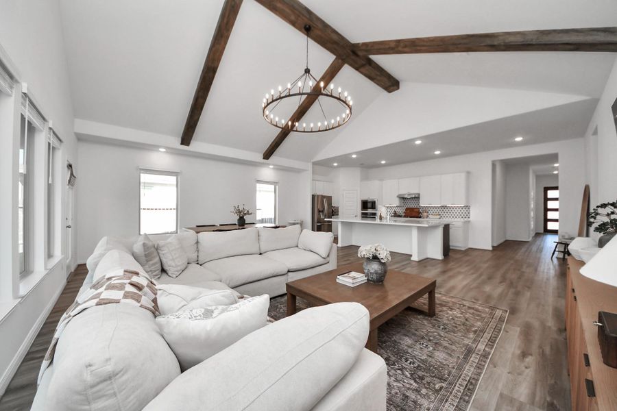 Furnished interior view inside a new home in Kings Mill, Kingwood (Image 6).