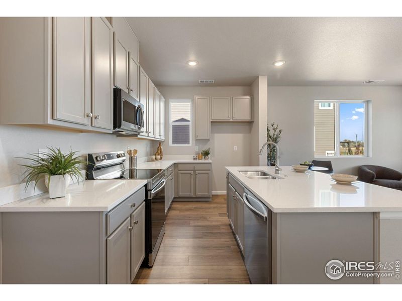 Furnished interior view inside a new home in Spring Valley, Longmont (Image 9). Furnished interior view inside a new home in Spring Valley, Longmont (Image 9).