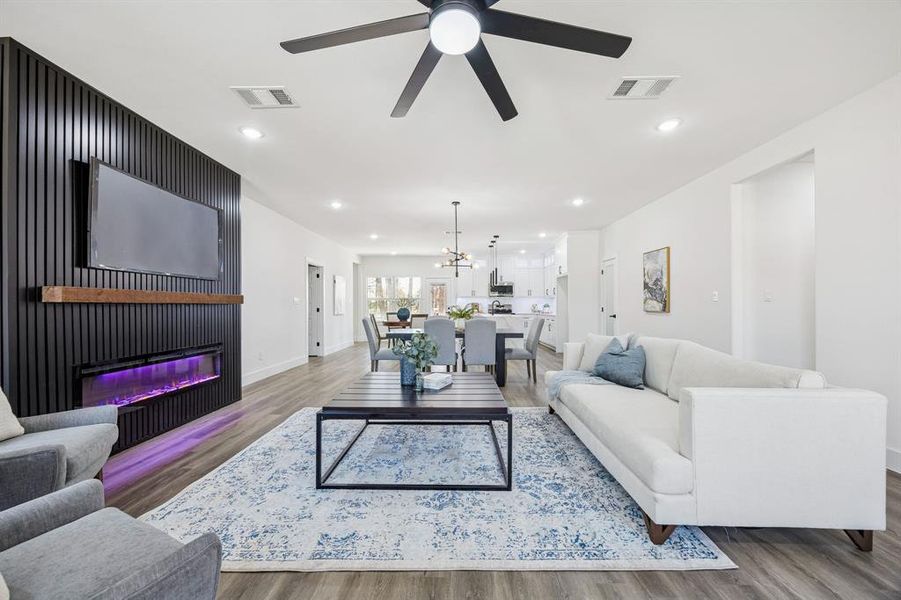 You can see the wonderful open floor plan as you enter the home.