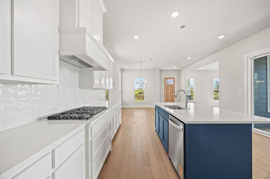 Furnished interior view inside a new home in The Heights at Uptown Celina, Celina (Image 5). Furnished interior view inside a new home in The Heights at Uptown Celina, Celina (Image 5).