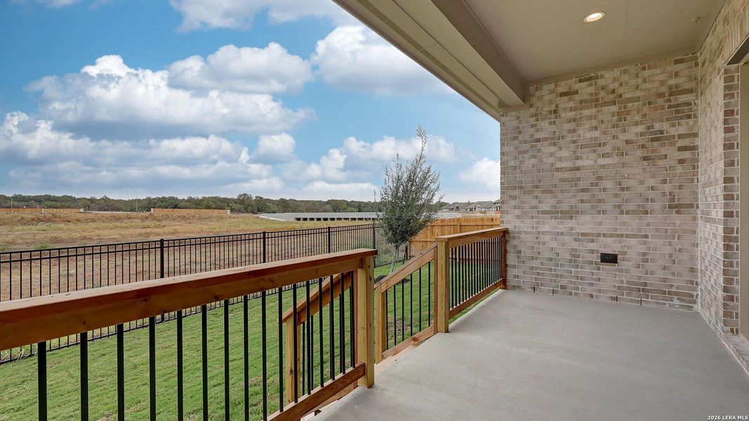 Exterior details and patio area of a home in Alsatian Oaks, Castroville (Image 24).