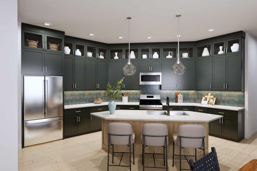 Representative furnished interior of a home built from the The Katy by David Weekley Homes in Mayfair - Select Garden Series, New Braunfels (Image 5).