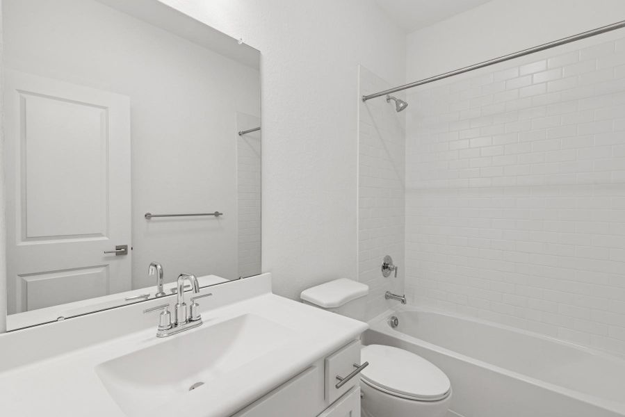 Furnished interior view inside a new home in Tarkington Timbers, Cleveland (Image 18). Furnished interior view inside a new home in Tarkington Timbers, Cleveland (Image 18).