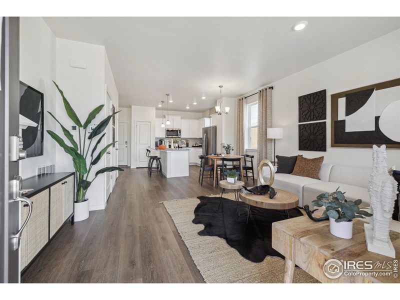 Furnished interior view inside a new home in Settlers Crossing, Commerce City (Image 9).