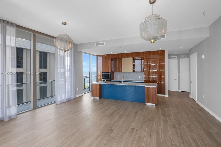 open kitchen living room
